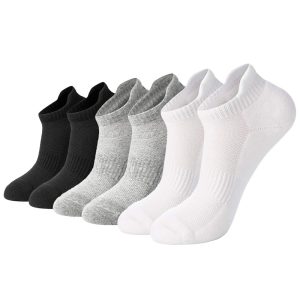Combed Cotton Running Socks for Men & Women – Breathable Short Ankle Sports Socks for All Seasons