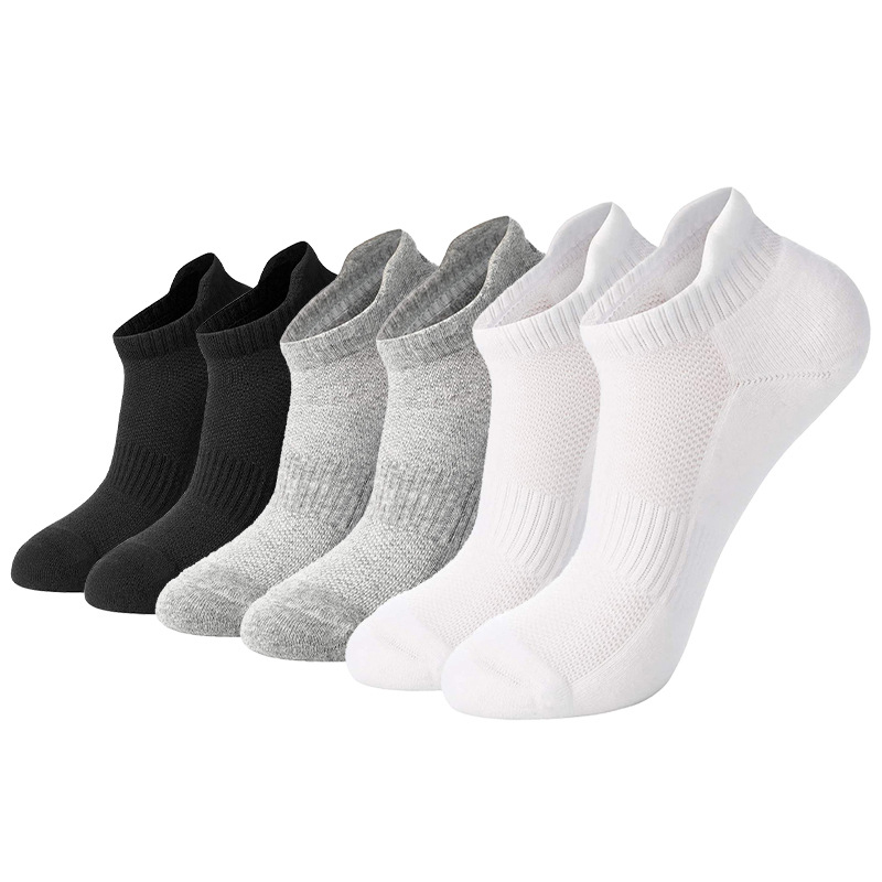 Combed Cotton Running Socks for Men & Women – Breathable Short Ankle Sports Socks for All Seasons