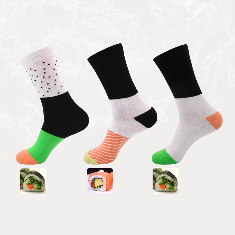 Funny Sushi Socks Set – Creative Mid-Calf Food Socks for Couples, Unique Valentine’s Day Gift Idea