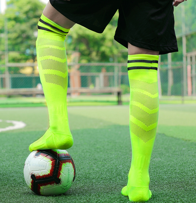 Long Football Socks – Thick Cushion Over-Knee Anti-Slip Training Socks for Adults & Children