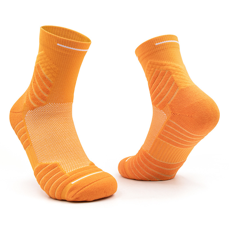 Men’s Mid-Calf Basketball Socks - Breathable Terry Cushion Sports Socks, Moisture-Wicking & Anti-Friction Athletic Performance Design