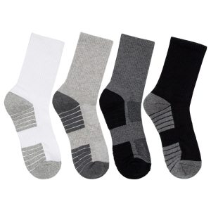 Men’s Thick Terry Basketball Socks - Breathable Mid-Calf Cotton Sport Socks, Moisture-Wicking & Color-Block Design for Training and Games