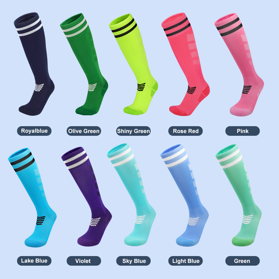 Professional Over-the-Knee Soccer Socks for Adults & Kids – Thick Terry Cushion, Anti-Slip, Moisture-Wicking Long Football Socks for Training & Match Play - SODVO