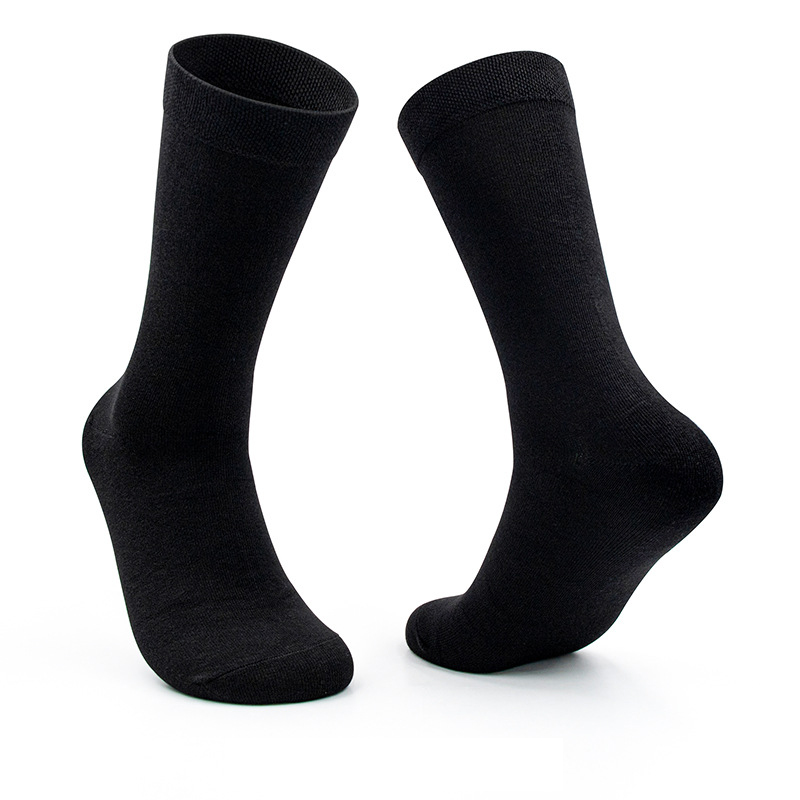 SODVO Men’s Business Crew Socks, High-Stretch Combed Cotton Dress Socks, Breathable, Sweat-Absorbing & Durable Design