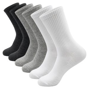 SODVO Men’s Business Crew Socks - High-Stretch Combed Cotton Dress Socks, Breathable, Sweat-Absorbing & Durable Design