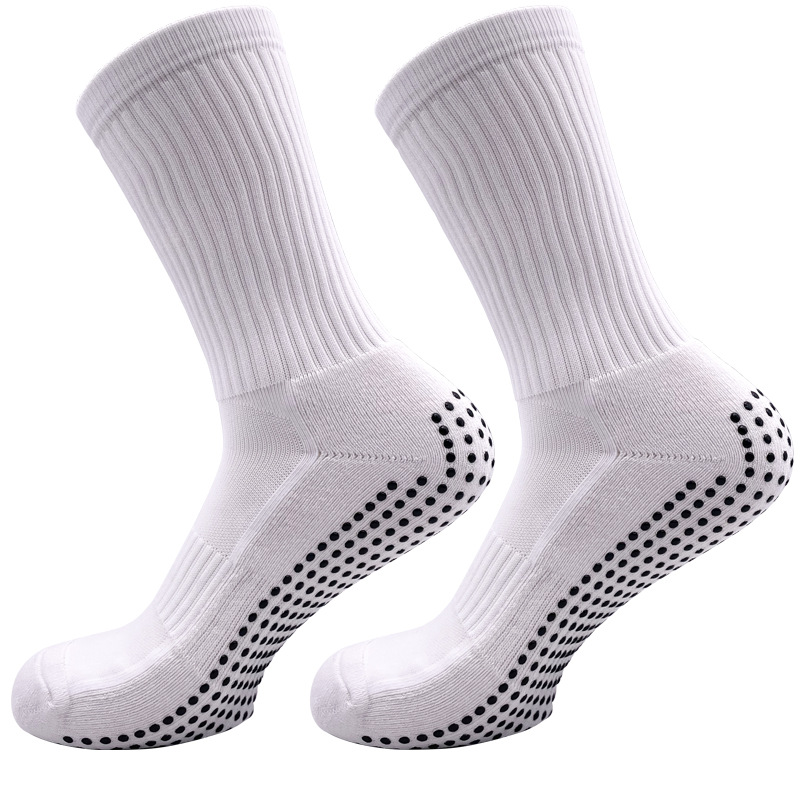 SODVO Men’s Non-Slip Grip Football Socks – Breathable Moisture-Wicking Terry Cushion Sports Socks, Shock-Absorbing & Durable Design