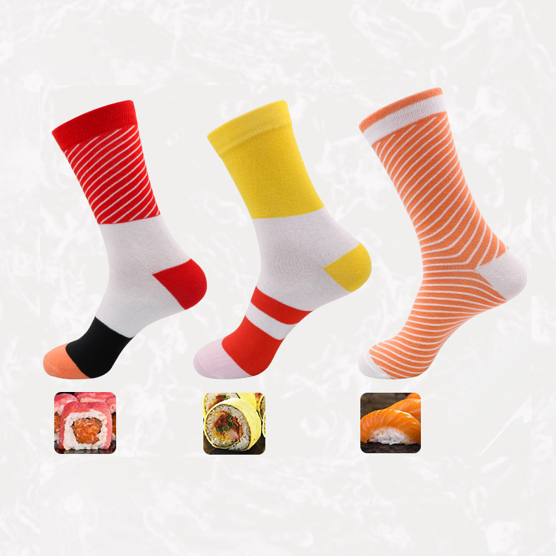 Sushi Socks Gift Box – Creative Food-Themed Mid-Calf Socks for Couples, Perfect Valentine’s Day Surprise