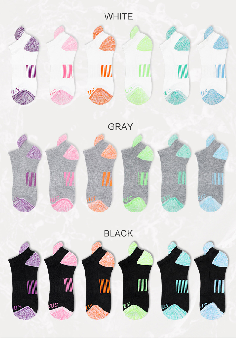 Women's Low-Cut Sports Socks – Thick Terry, Quick-Dry & Breathable for Running & Training - SODVO