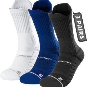 Compression Running Socks 3 Pairs, Cushion Crew Socks1
