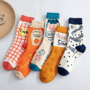 Cute Streetwear Cotton Crew Socks(1)