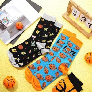 Funny Basketball Crew Socks for Men and Women2