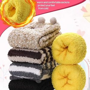 Fuzzy Socks for Women Soft Cozy Fluffy Winter Warm Slipper Socks2