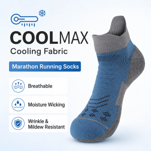 Men’s Cushioned Marathon Running Socks （1）