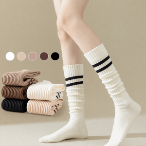 Slimming Leg Knee-High Cotton Socks for Women (2)