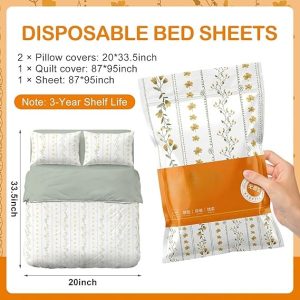 4 Set Disposable King Size Bed Sheets for Travel2