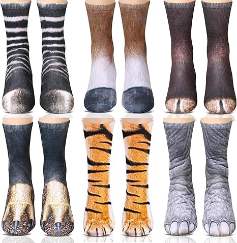 Animal Paws 3D Print Socks for Adults and Kids1