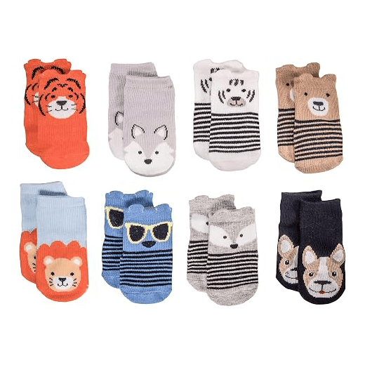 Baby Animal Character Socks 8-Pack1