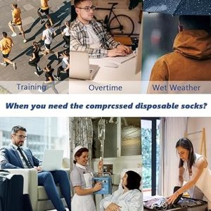Disposable Compressed Cotton Blend Socks2