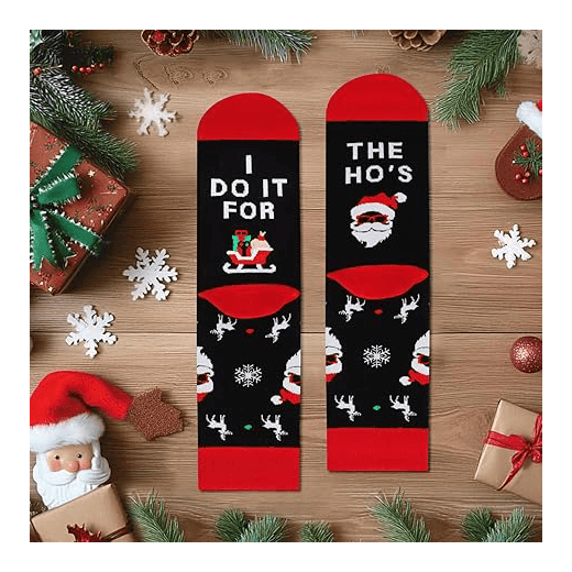 Funny Christmas Novelty Crew Socks2
