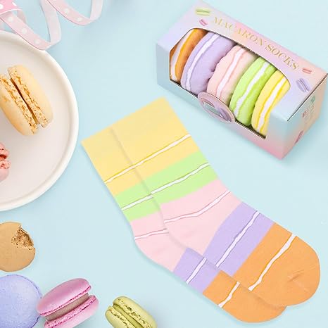 Funny Donut & Macaron Socks Gift Box2