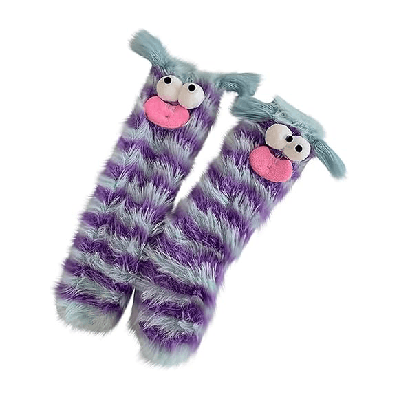 Funny Fuzzy Animal Slipper Socks4