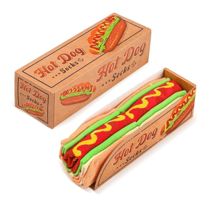 Funny Hot Dog Socks Gift Box1