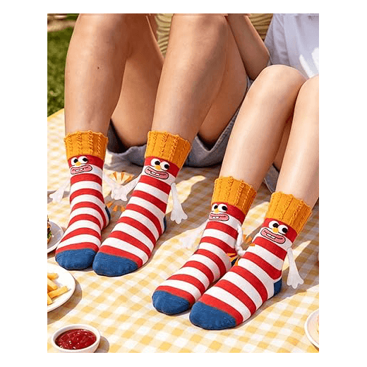 Funny Magnetic French Fries Socks2