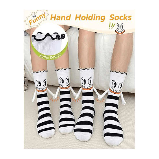 Funny Magnetic Hand Holding Socks for Women2