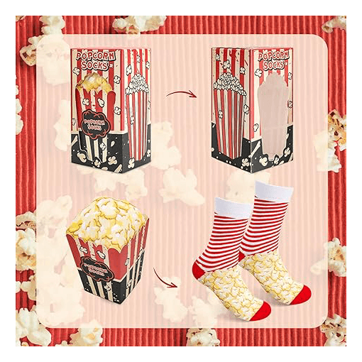 Funny Popcorn Socks Gift Box1
