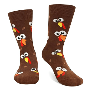Funny Thanksgiving Turkey Crew Socks2 Funny Thanksgiving Turkey Crew Socks2