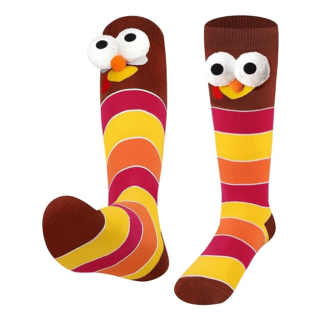 Funny Thanksgiving Turkey Crew Socks4