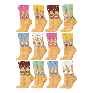 Ice Cream Drip Baseball Socks 12-Pair Set1