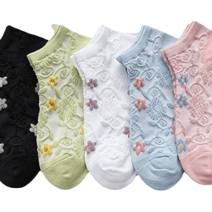 Kawaii Embroidered Floral Ankle Socks2 Kawaii Embroidered Floral Ankle Socks2