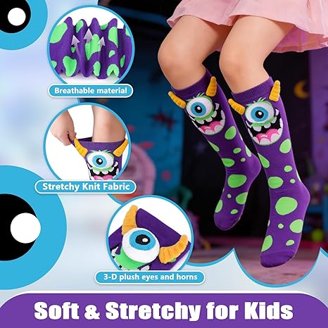 Kids’ 3D Monster Novelty Socks2