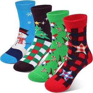 Kids Boys Christmas Crew Dress Socks1