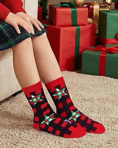 Kids Boys Christmas Crew Dress Socks2