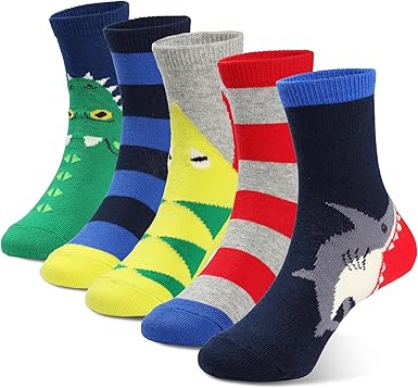 Kids Boys Pattern Crew Socks1