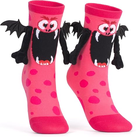 Kids Funny Monster Magnetic Crew Socks1