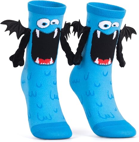 Kids Funny Monster Magnetic Crew Socks2