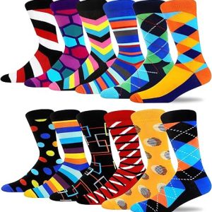 Men’s Colorful Novelty Crew Socks1