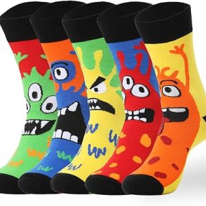 Men’s Funny Cartoon Crew Socks1