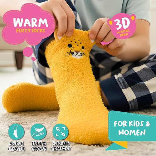 Sloth Plush Fuzzy Slipper Socks for Women & Teens3