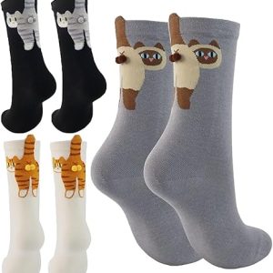 Women’s 3D Cute Cat Crew Socks1