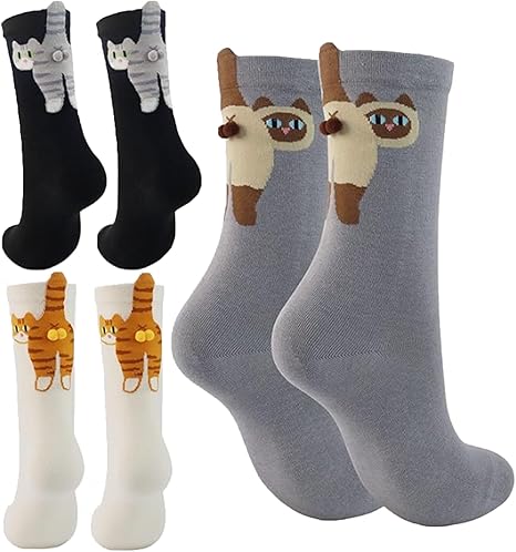 Women’s 3D Cute Cat Crew Socks1