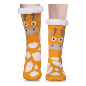 Women’s Cartoon Animal Fuzzy Slipper Socks1