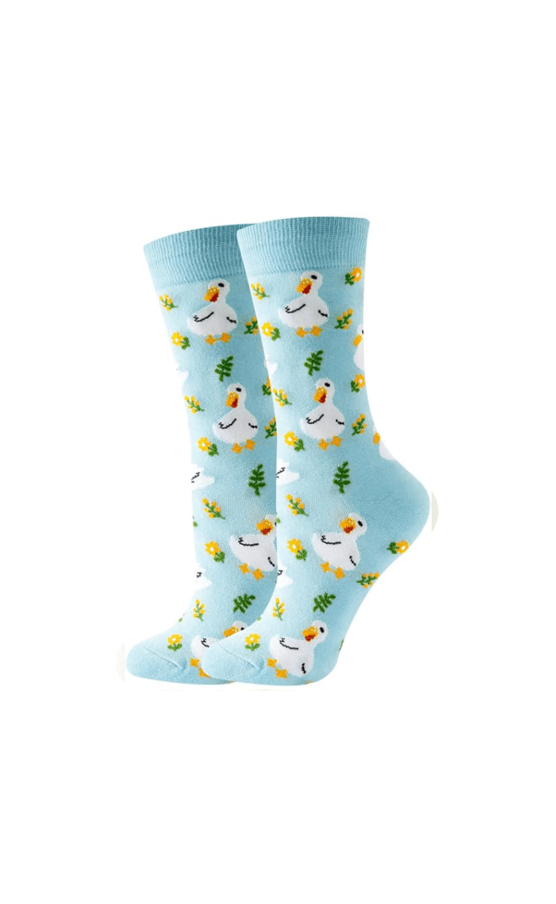 Women’s Colorful Funky Crew Socks1