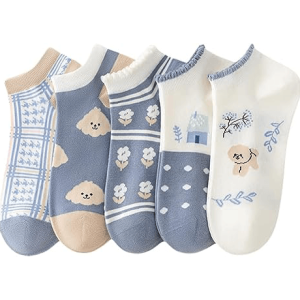 Women’s Cute Animal & Flower Ankle Socks1