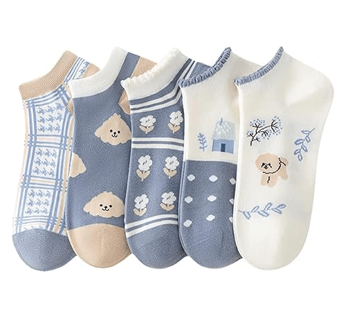 Women’s Cute Animal & Flower Ankle Socks1