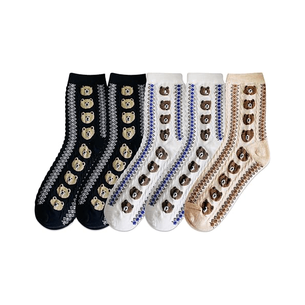 Women’s Cute Animal & Flower Crew Socks3