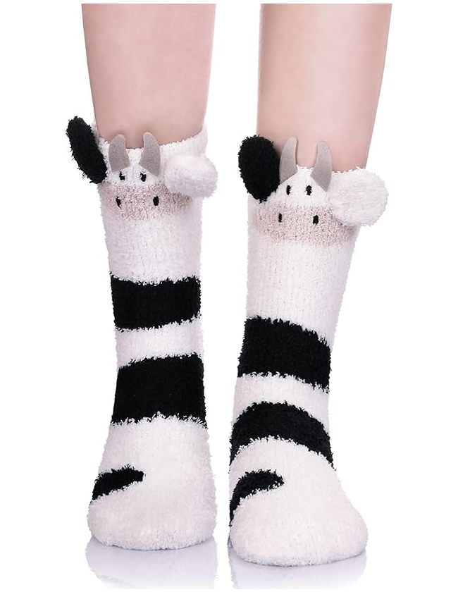 Women’s Cute Animal Fuzzy Slipper Socks2